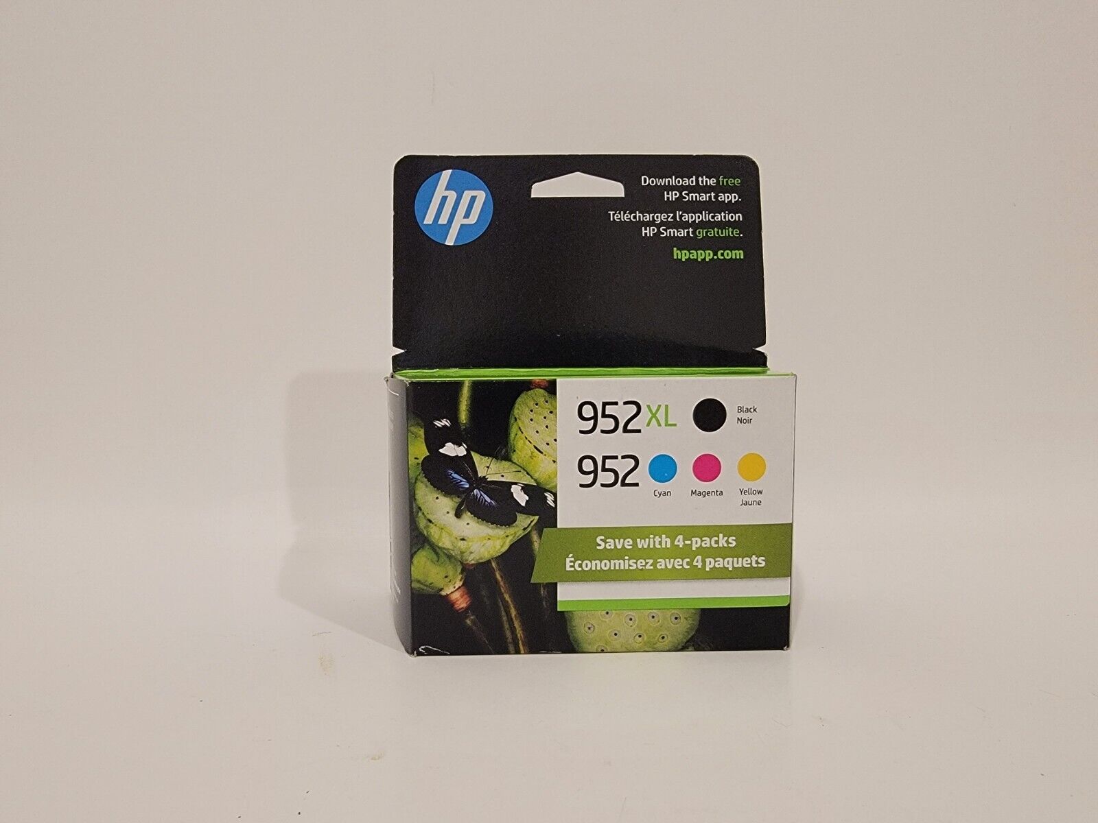 HP #952XL Black & 952 Tri-Color Ink Cartridge Combo Pack, (N9K28AN) Exp. 2025