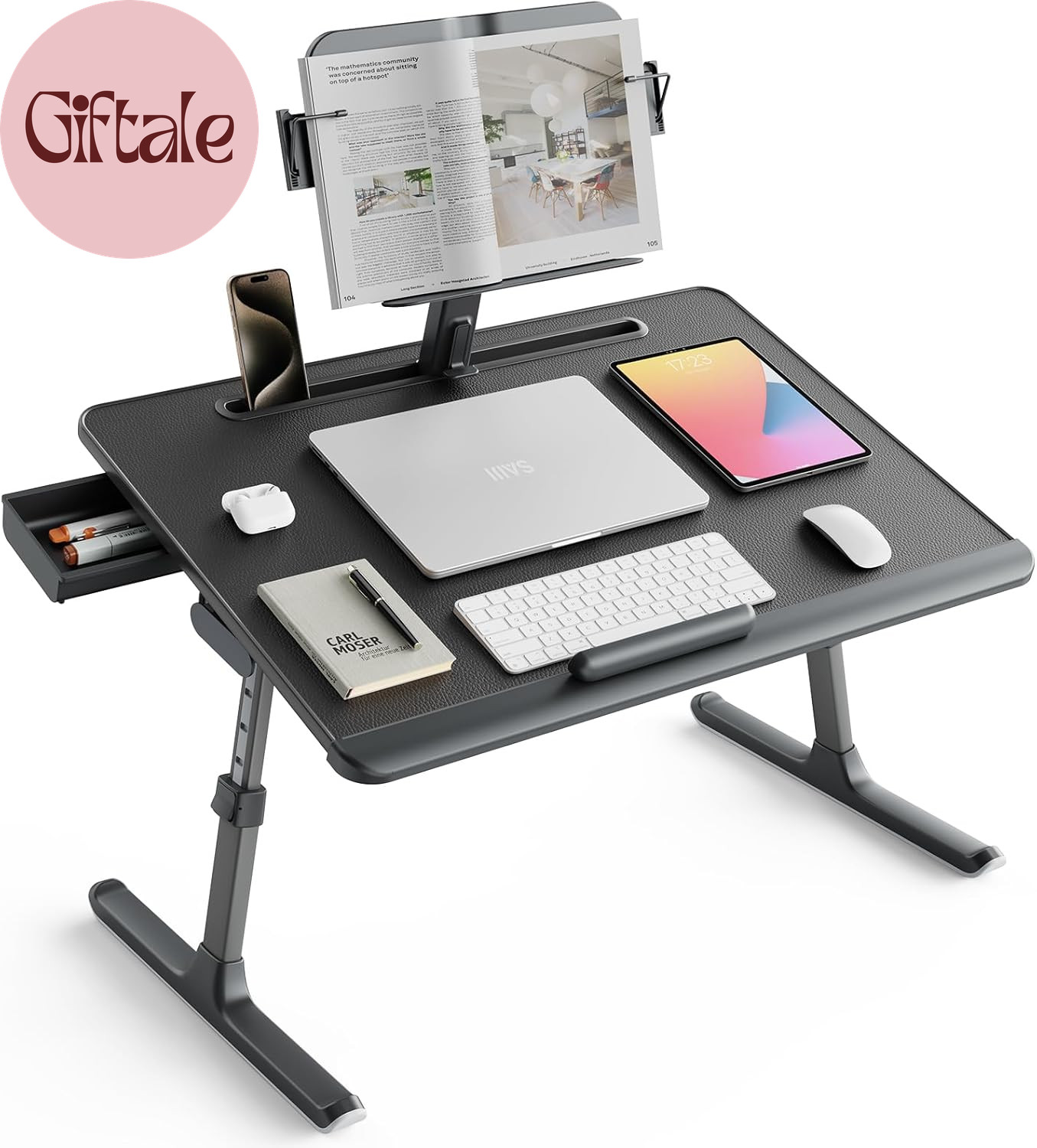 Laptop Desk for Bed [Premium XXL Extra Large] with Upgraded Height Angle Adjusta