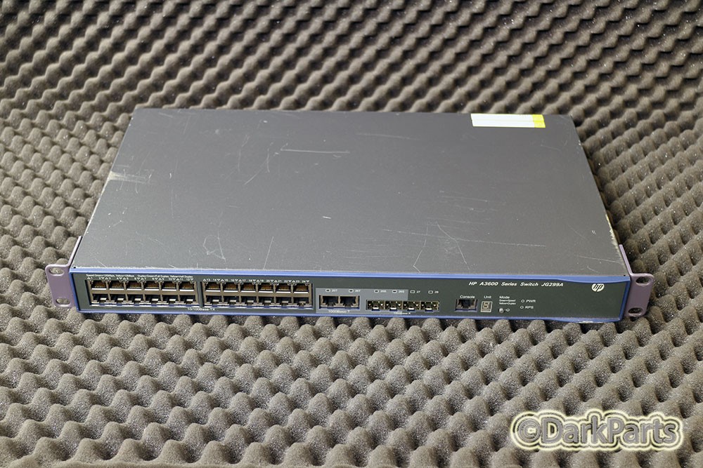 HP A3600 Series Switch JG299A A3600-24 Ei with Rack Mount Brackets