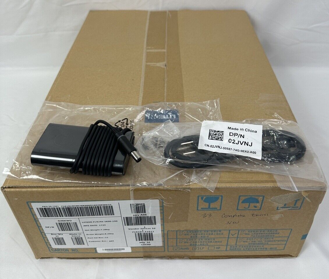 Lot of 33 Dell 19.5V 3.34A 65W 7.4mm Large Tip AC Adapter Charger JNKWD NEW