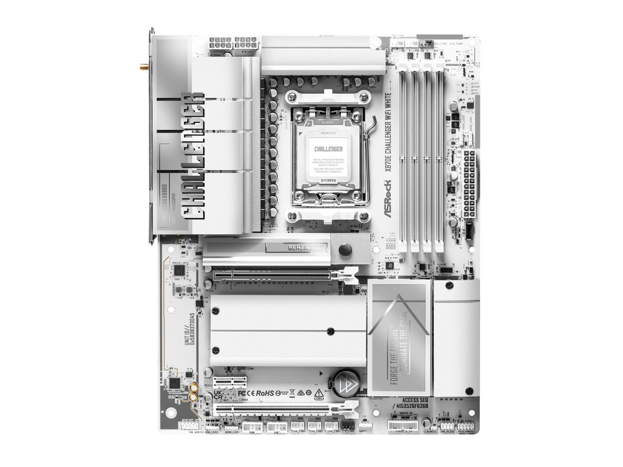 X870E Challenger WiFi White AM5 AMD X870E ATX Motherboard ASRock