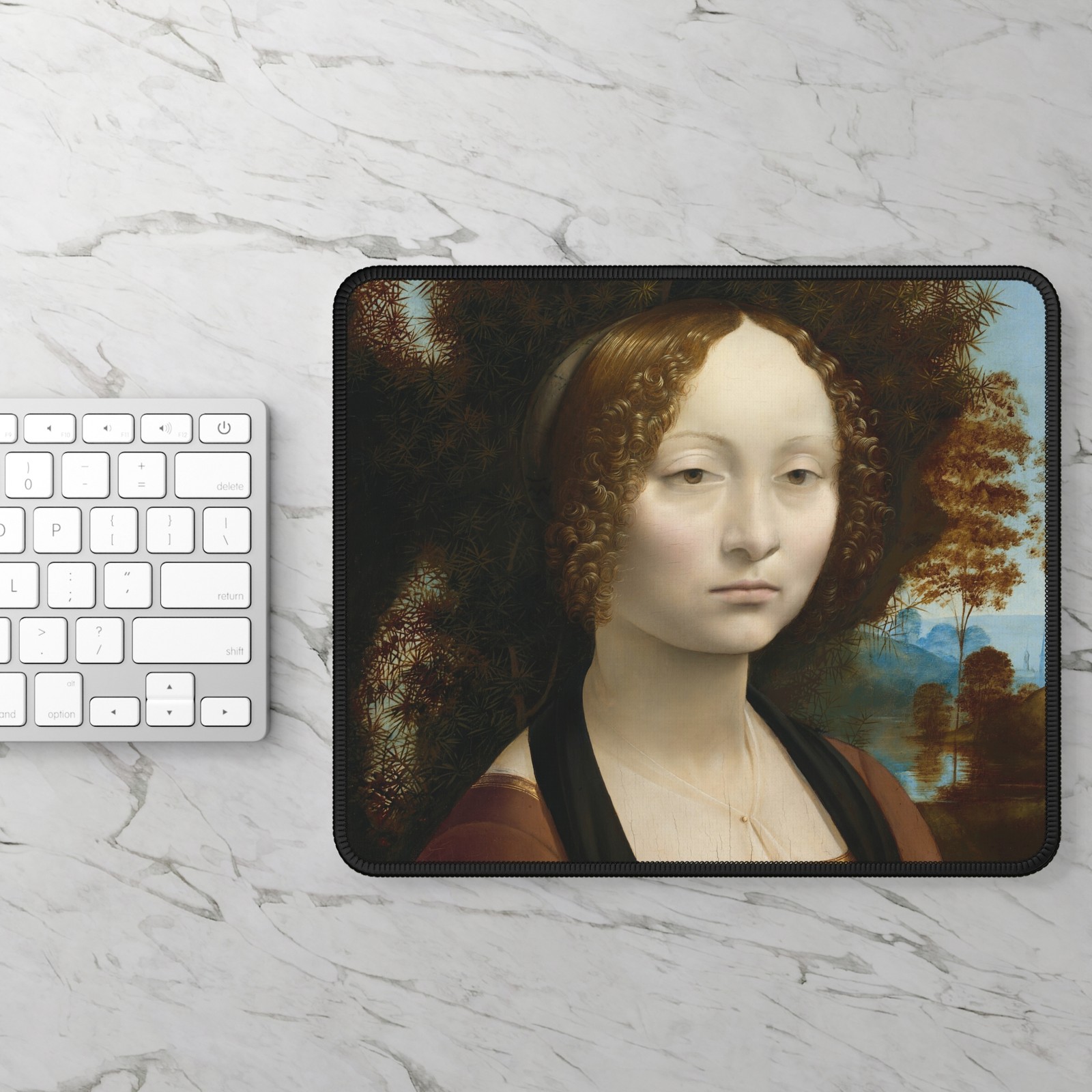 Leonardo da Vinci Ginevra de Benci Mouse Pad 9x7 | Renaissance Art Gift