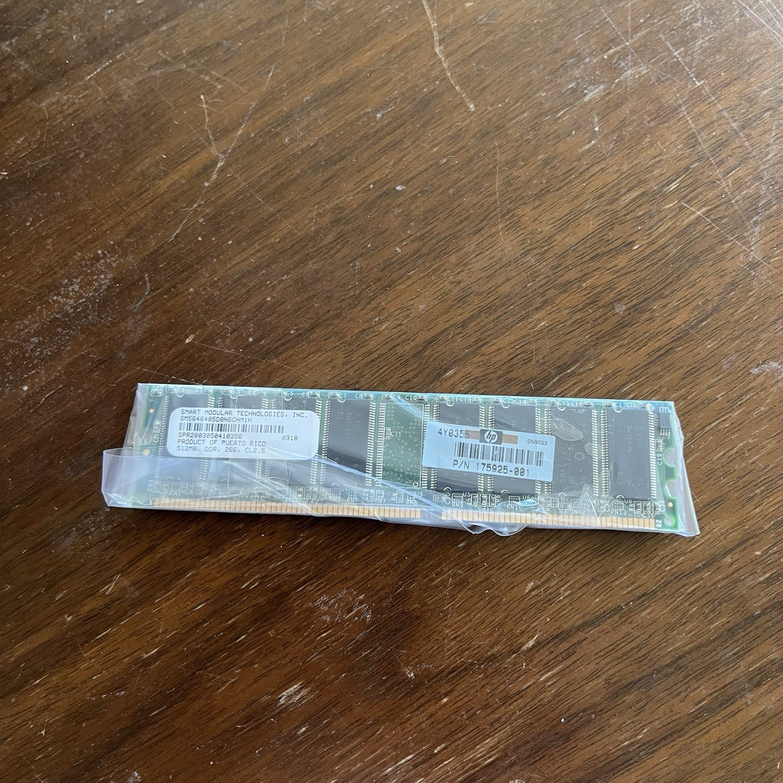 Smart Modular SM5646485D8N6CHM1H 512MB 266 PC2100 DDR SDRAM HP 175925-001