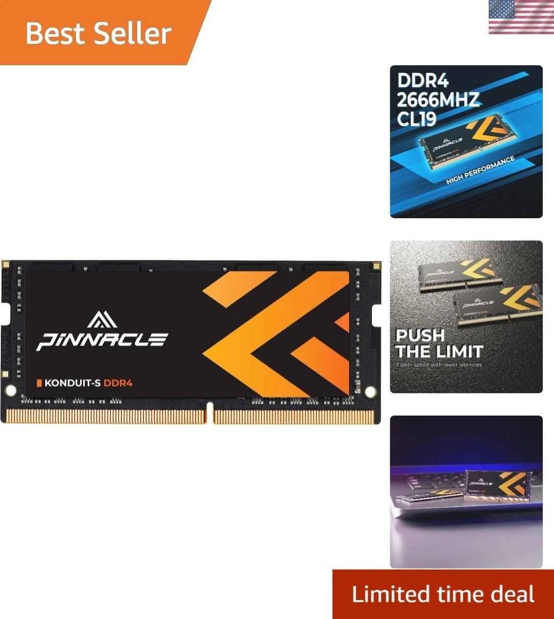 Maximize Laptop Performance with Pinnacle 16GB 1.2V 2666MHz RAM Module Upgrade