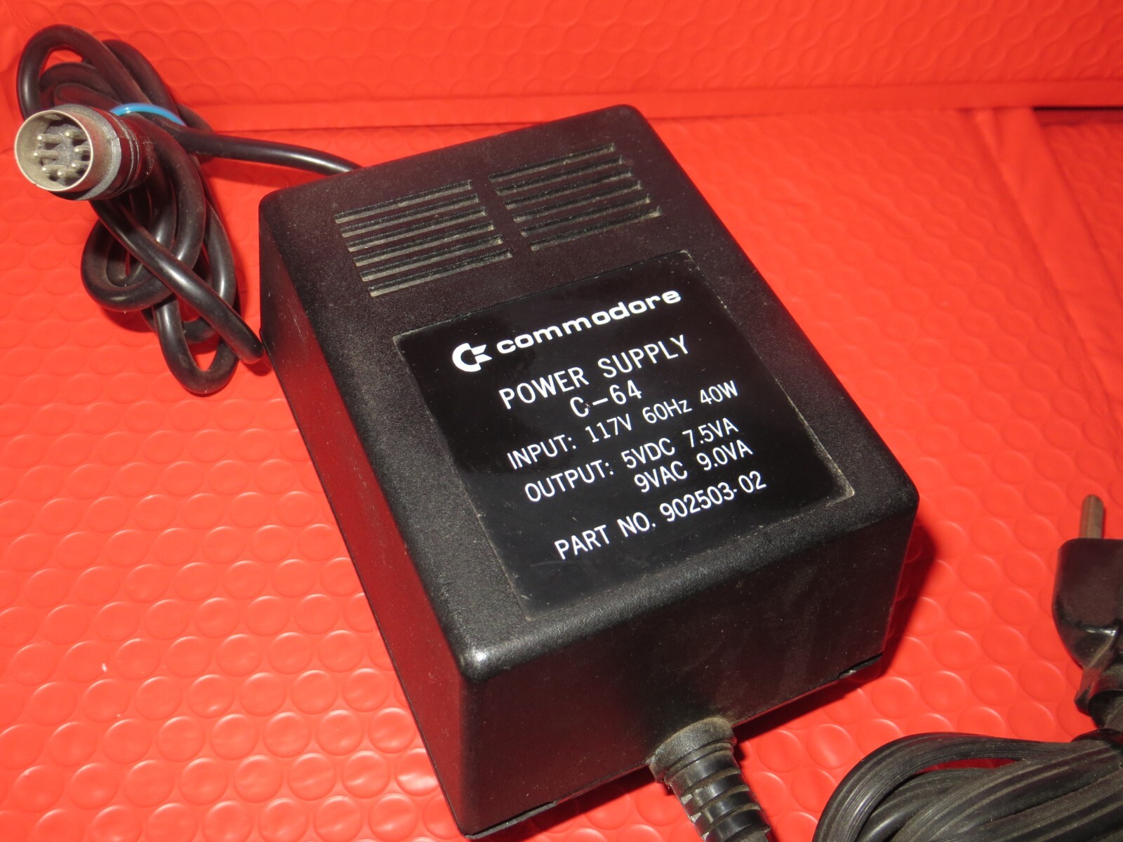 Genuine OEM Vintage 902503-02 Commodore 64 C64  7-Pin Power Supply UNTESTED