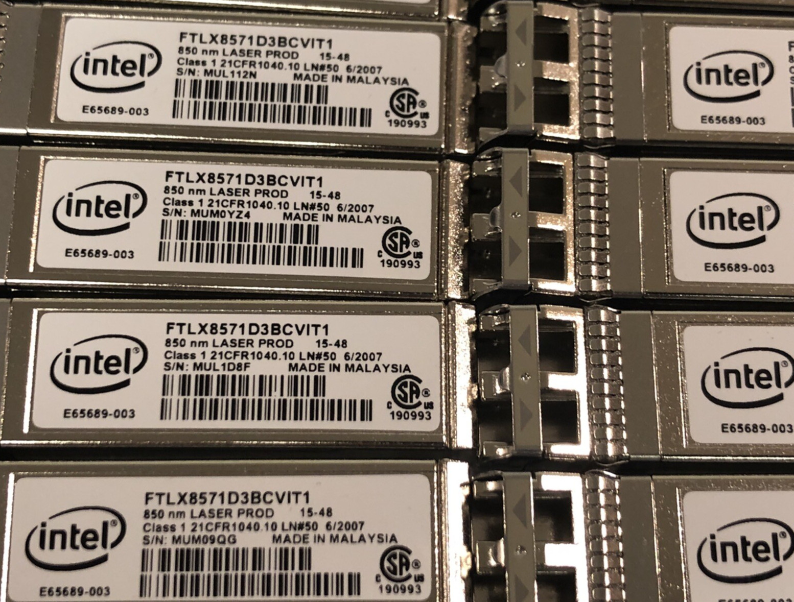 Genuine Intel Dell 10Gb SFP+ Transceiver Module 850nm SR Short Range 300M LC-LC
