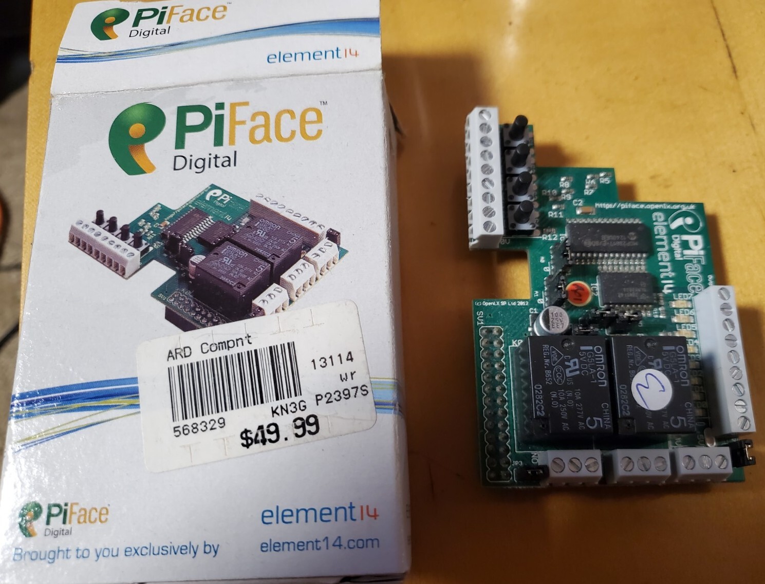 Element14 PiFace Digital interface Board Raspberry Pi 2 Relay 8 Output UK ADD-ON