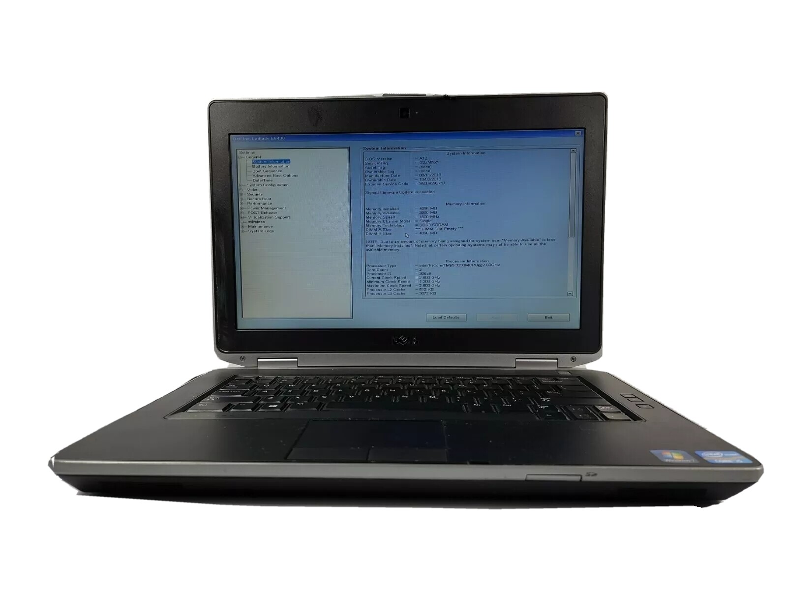 Dell Latitude E6430  14" Intel Core i5 2.6GHz 4GB RAM NO HDD PARTS #C4