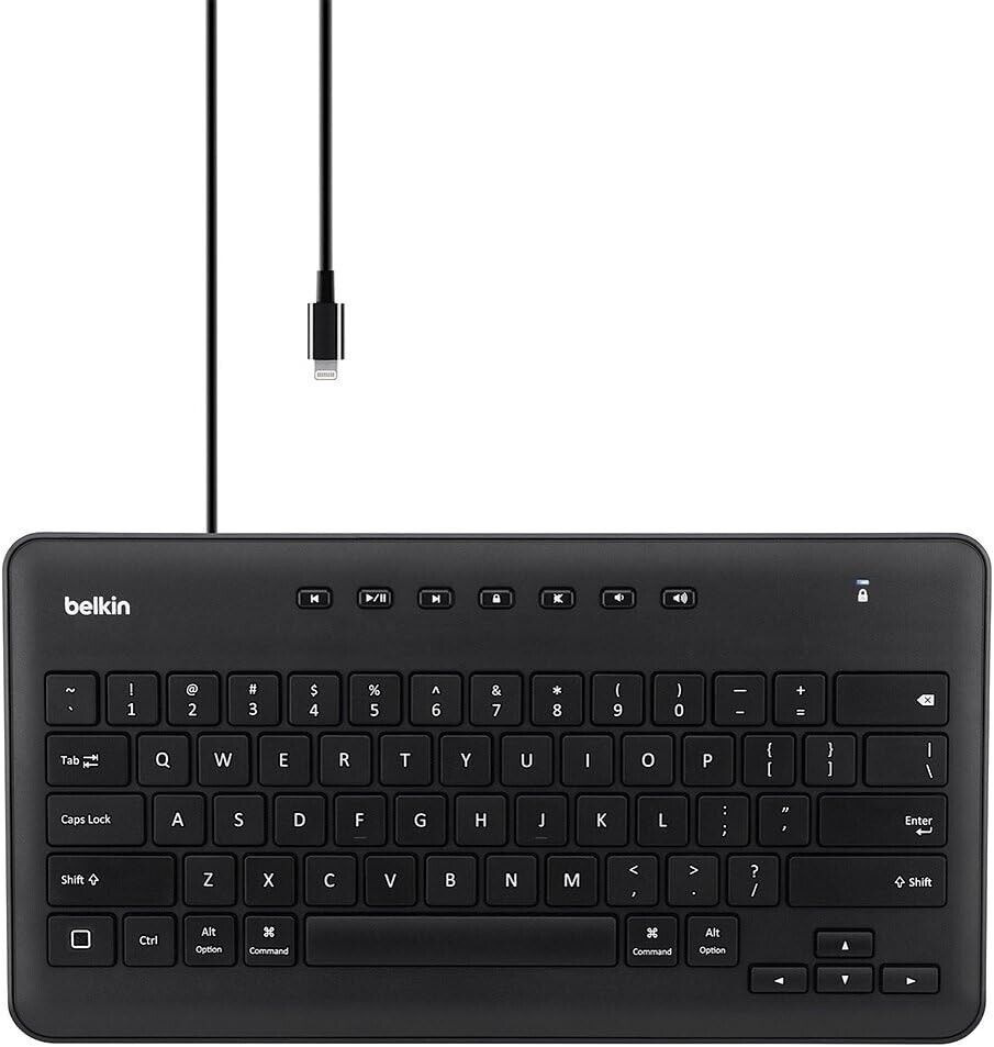 Belkin Wired Keyboard For Apple iPad With Lightning Cable - B2B124 $59.99 MSRP