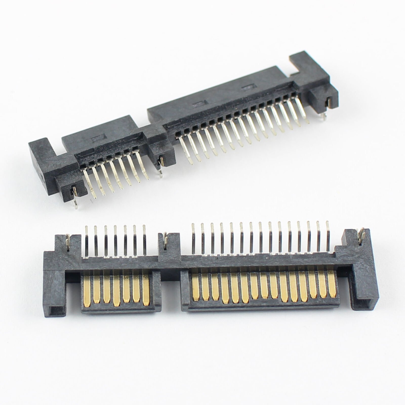 2Pcs Sata 7+15 Pin 22 Pin SMT SMD Male Adapter Connector For 2.5" Hard Drive HDD
