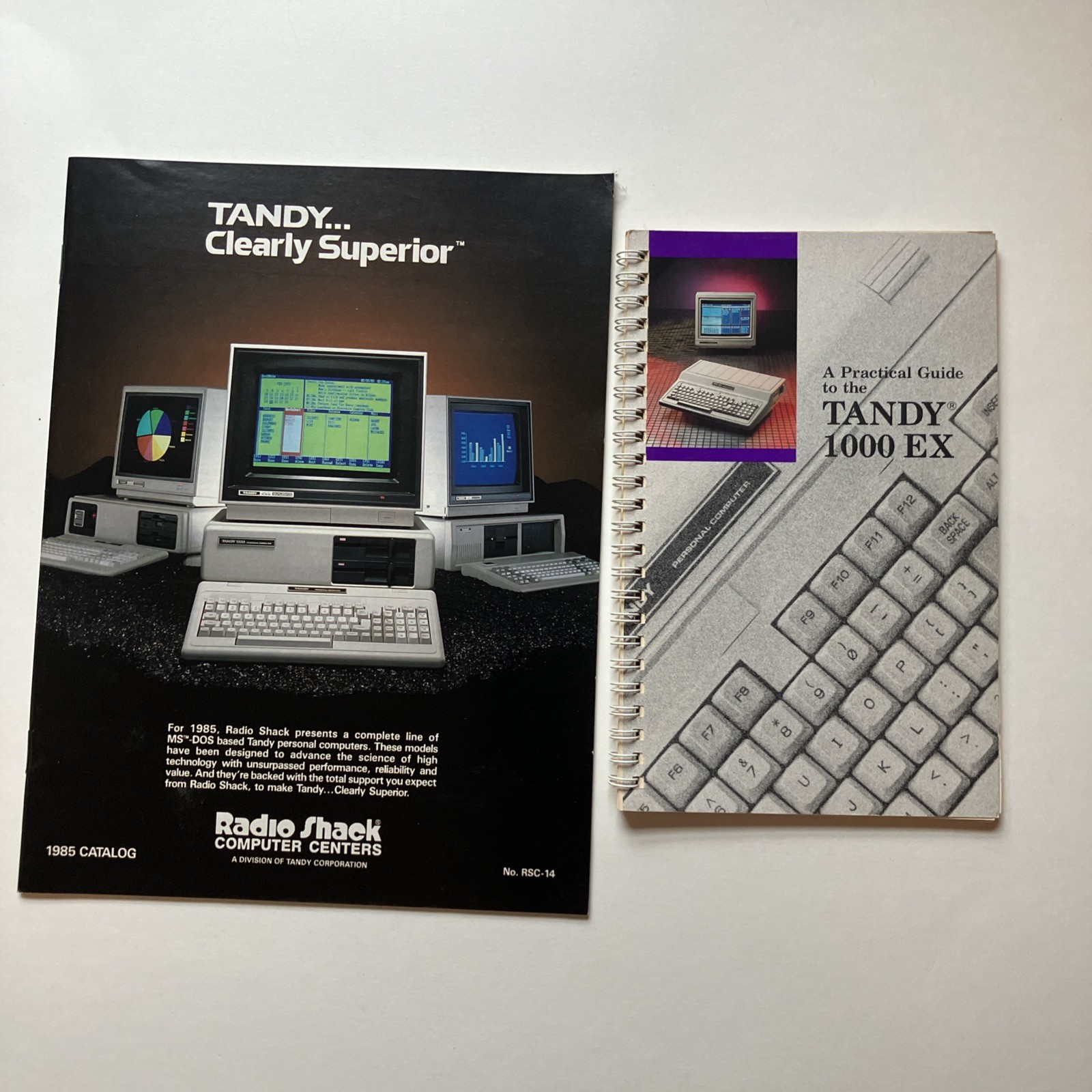 Tandy 1000 EX Guide Reference Book & 1985 Radio Shack Catalog For Tandy Lot