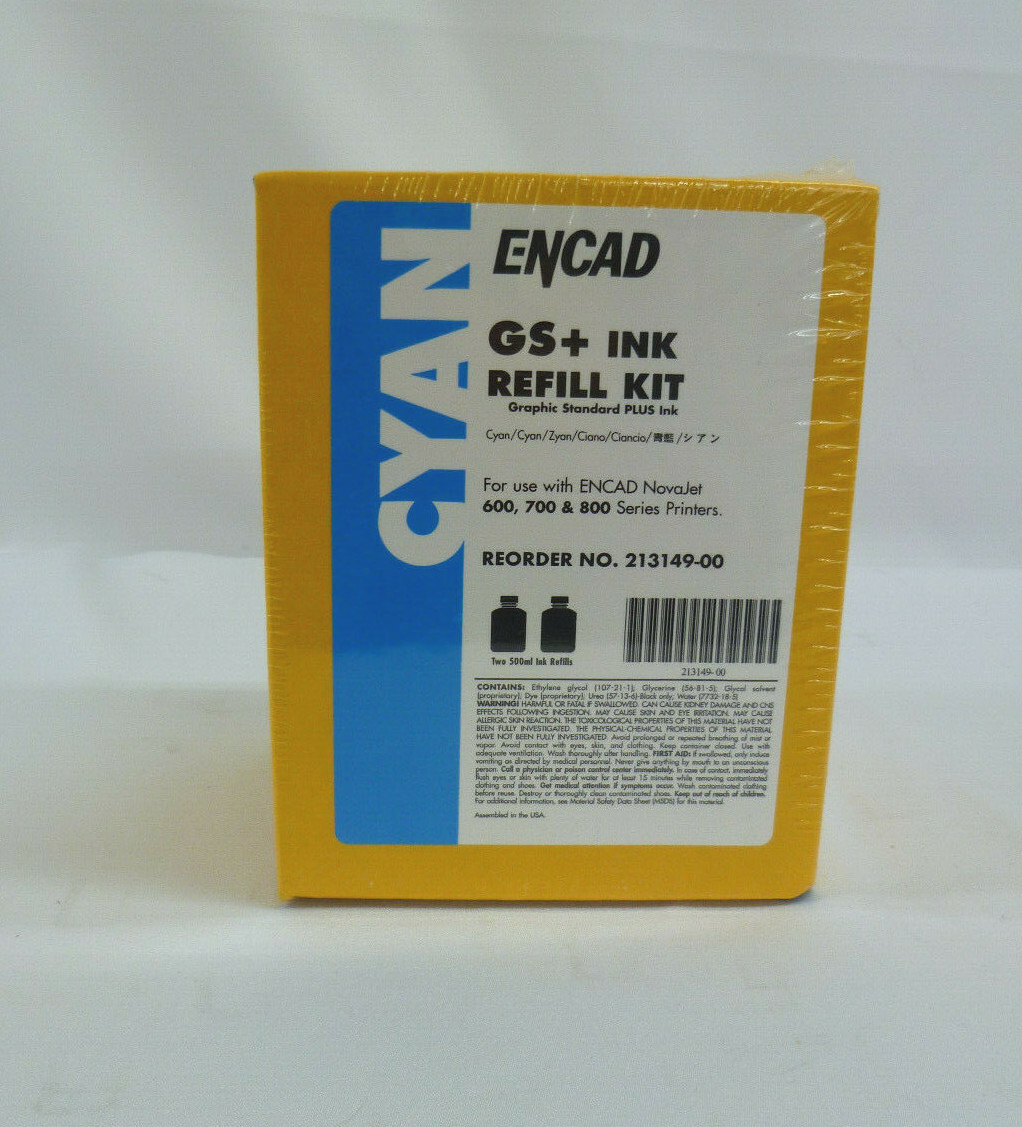 ENCAD Kodak GS+ Ink Refill Kit CYAN Novajet 600 700 800 Printers (213149-00)