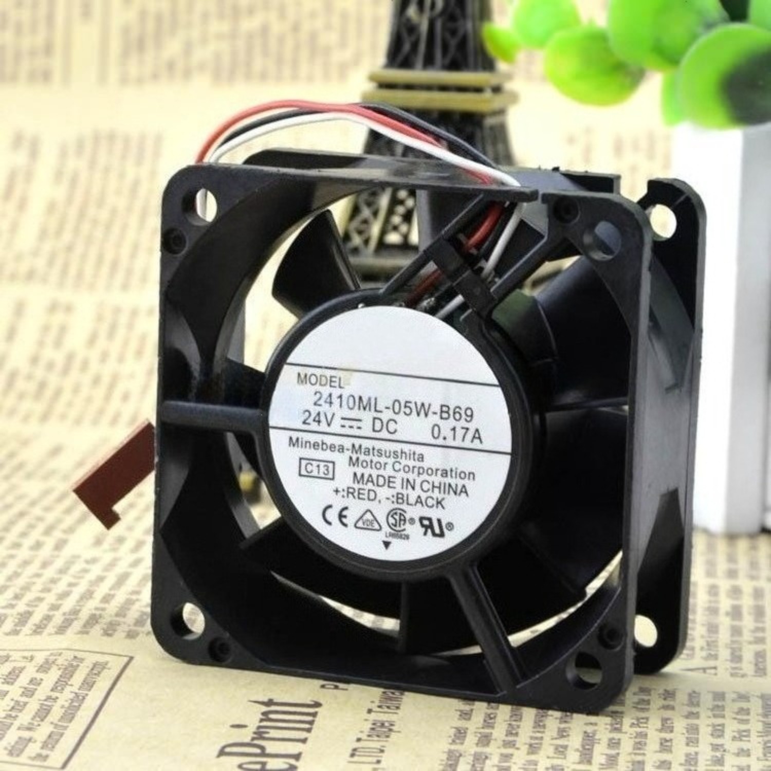 1PCS For NMB-MAT 2410ML-05W-B69 DC24V 0.17A 60*60*25mm Inverter Cooling Fan 3pin