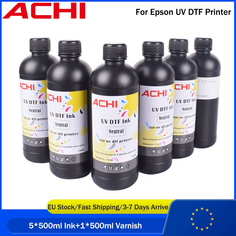 5*500ml UV DTF INK+500ml Varnish For Epson XP600 XP800 A3 UV DTF Sticker Printer