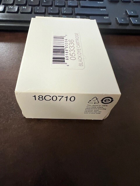 Genuine Primera 53336 Black Dye Ink Cartridge 18C0710 NEW OEM SEALED