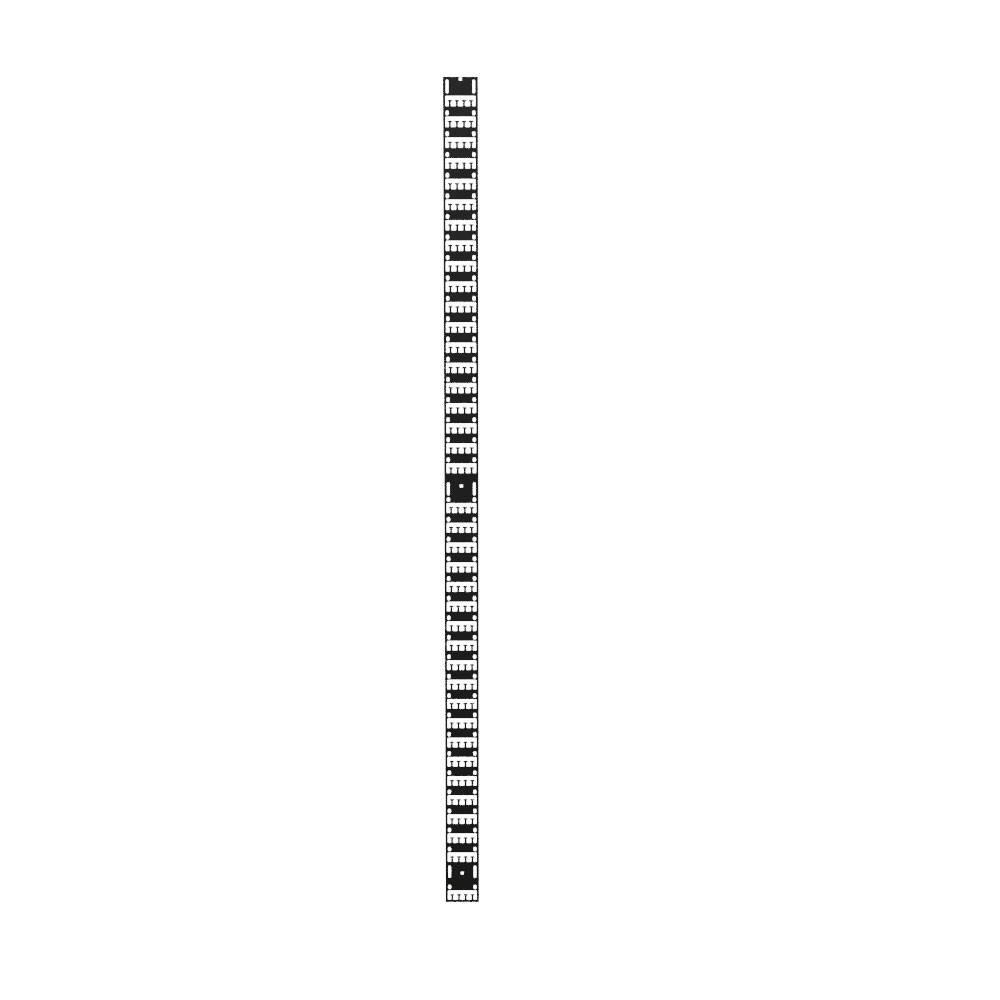 42U Vertical Cable Management Rail, Rack Mount, 0.5 x 3.2 x 76
