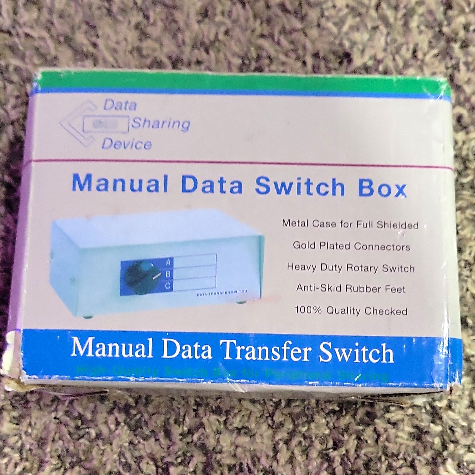 Data Sharing Device DW-25AB Manual Data Transfer Switch DB25 Female A/B 1:2