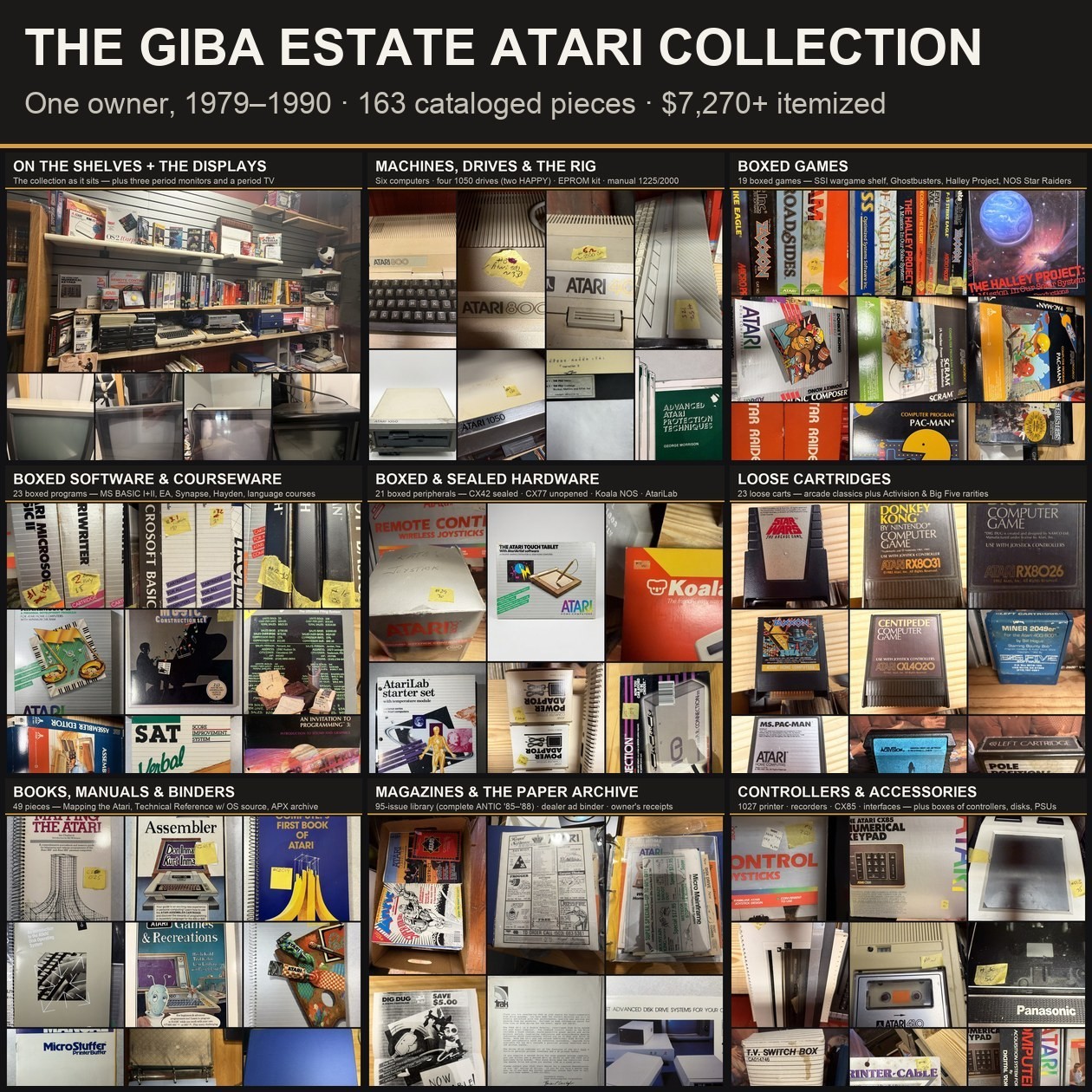Huge Atari 8-Bit Collection 6 Computers HAPPY Drives 163 Pieces Estate LOCAL PU