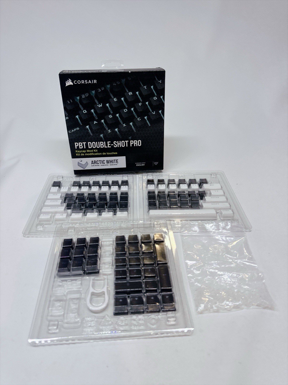 Corsair PBT DOUBLE-SHOT PRO Keycap Mod Kit - Arctic White
