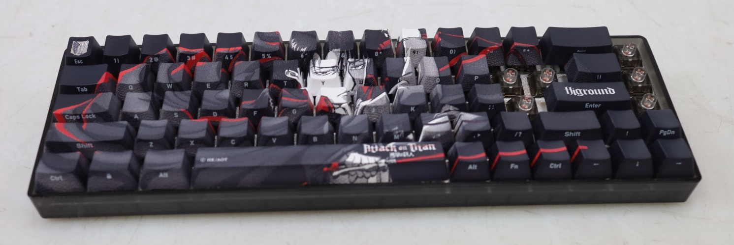 Attack on Titan x Higround Levi Basecamp 65 Keyboard Missing Keys