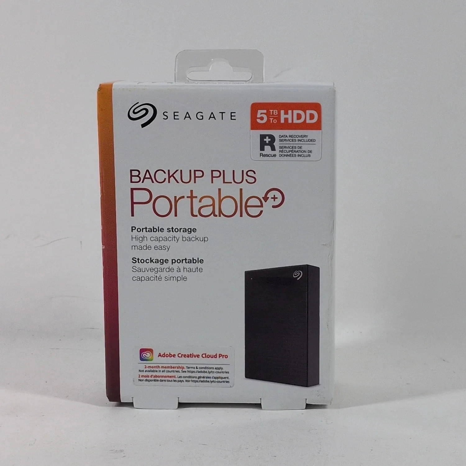 Seagate Portable Backup Plus Portable 5TB USB-B to USB-A SSD STHP5000400