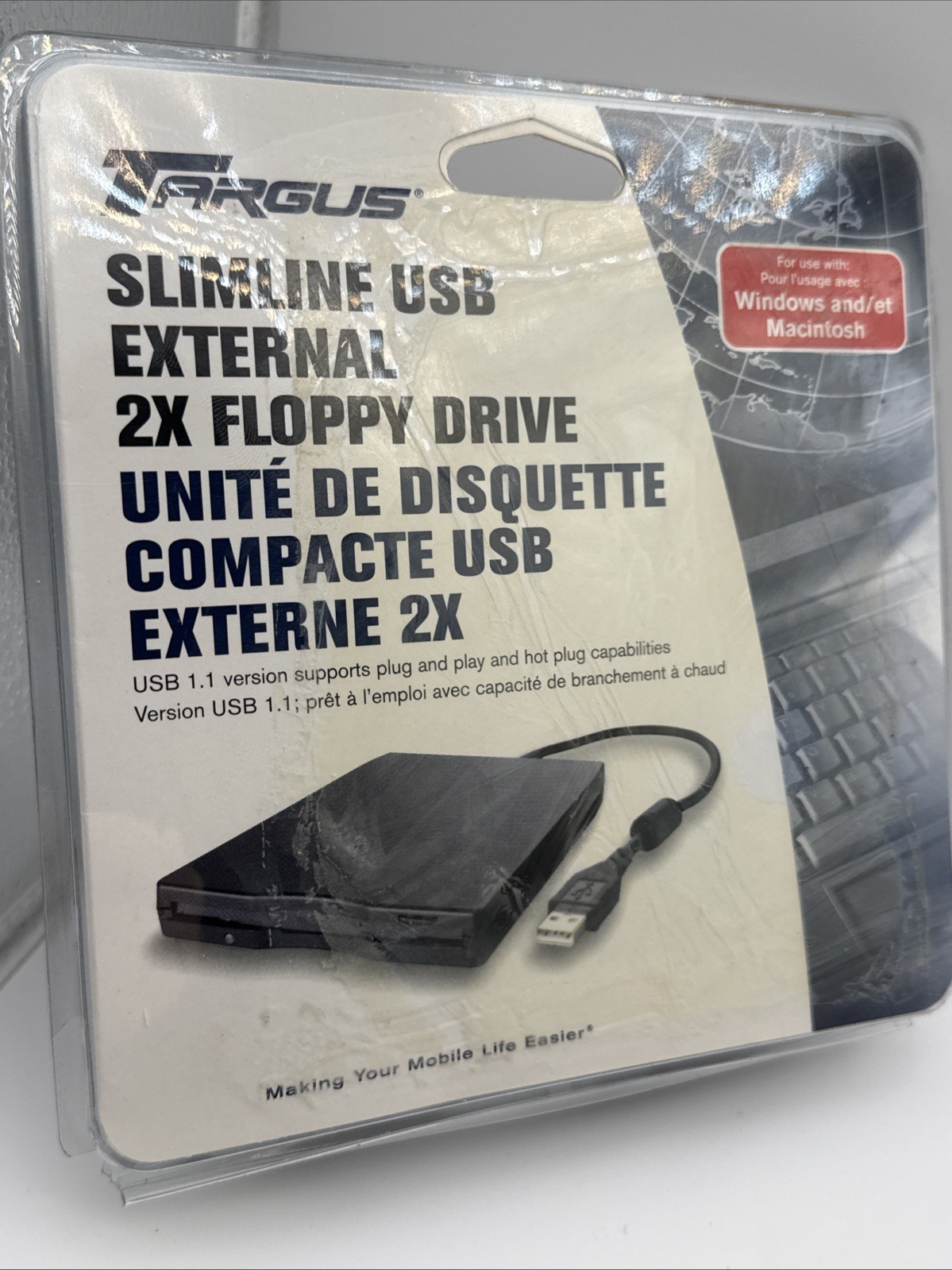 Targus Slim External USB Floppy Disk Drive Read & Write 3.5" PA905U - New