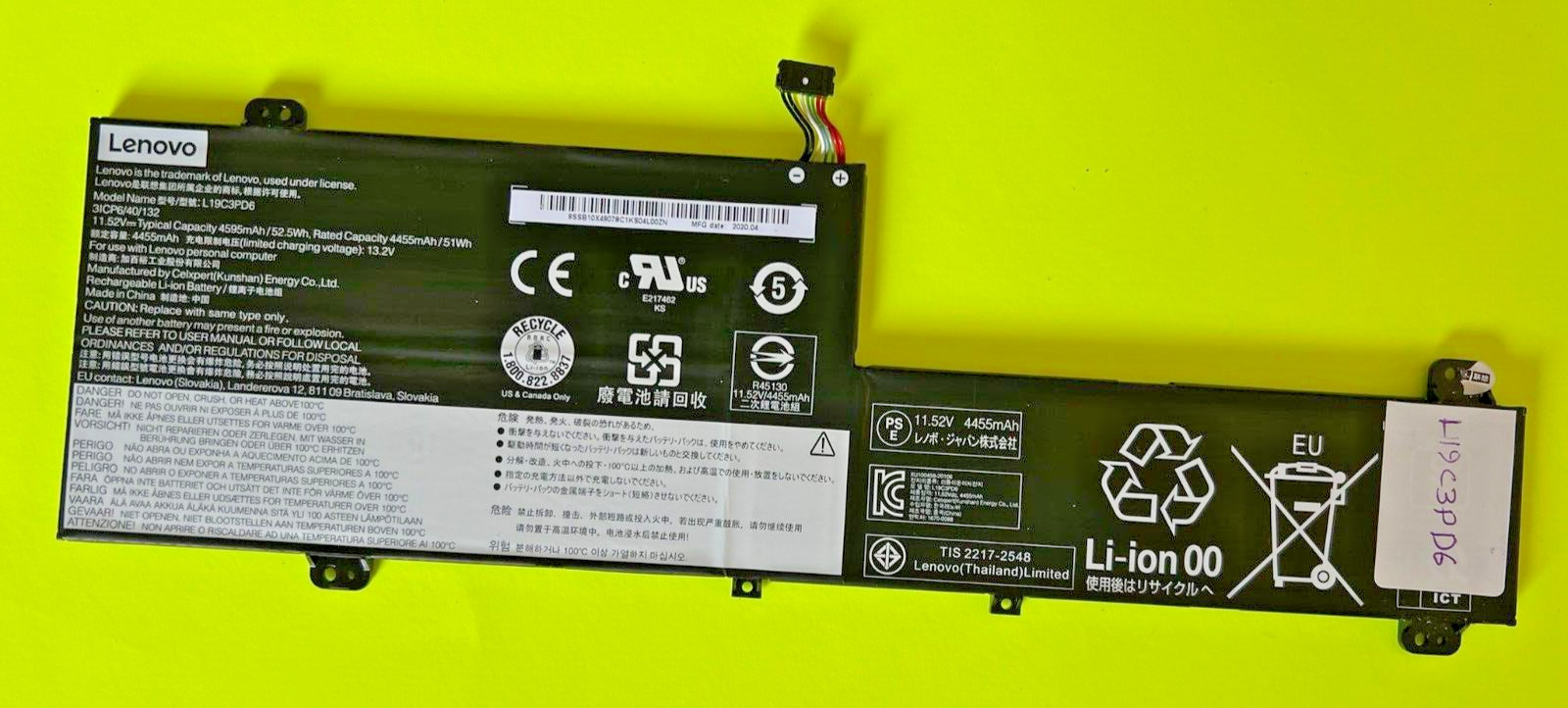 L19C3PD6 Battery Lenovo Ideapad Flex 5-14ALC05 5-15IIL05 5-14ALC05 52.2Wh HH