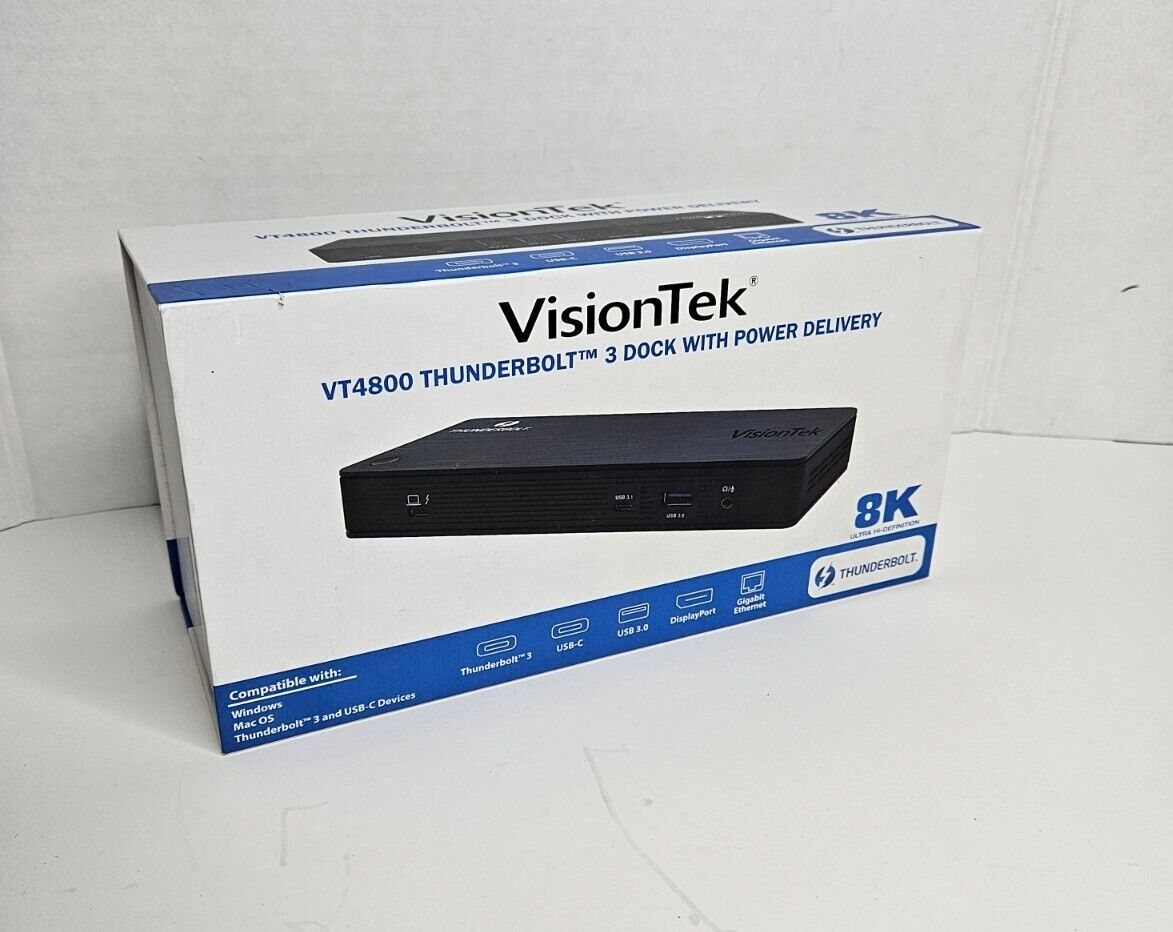 VisionTek VT4800 Thunderbolt 3 USB C Hybrid Docking Station w/ Power Delivery