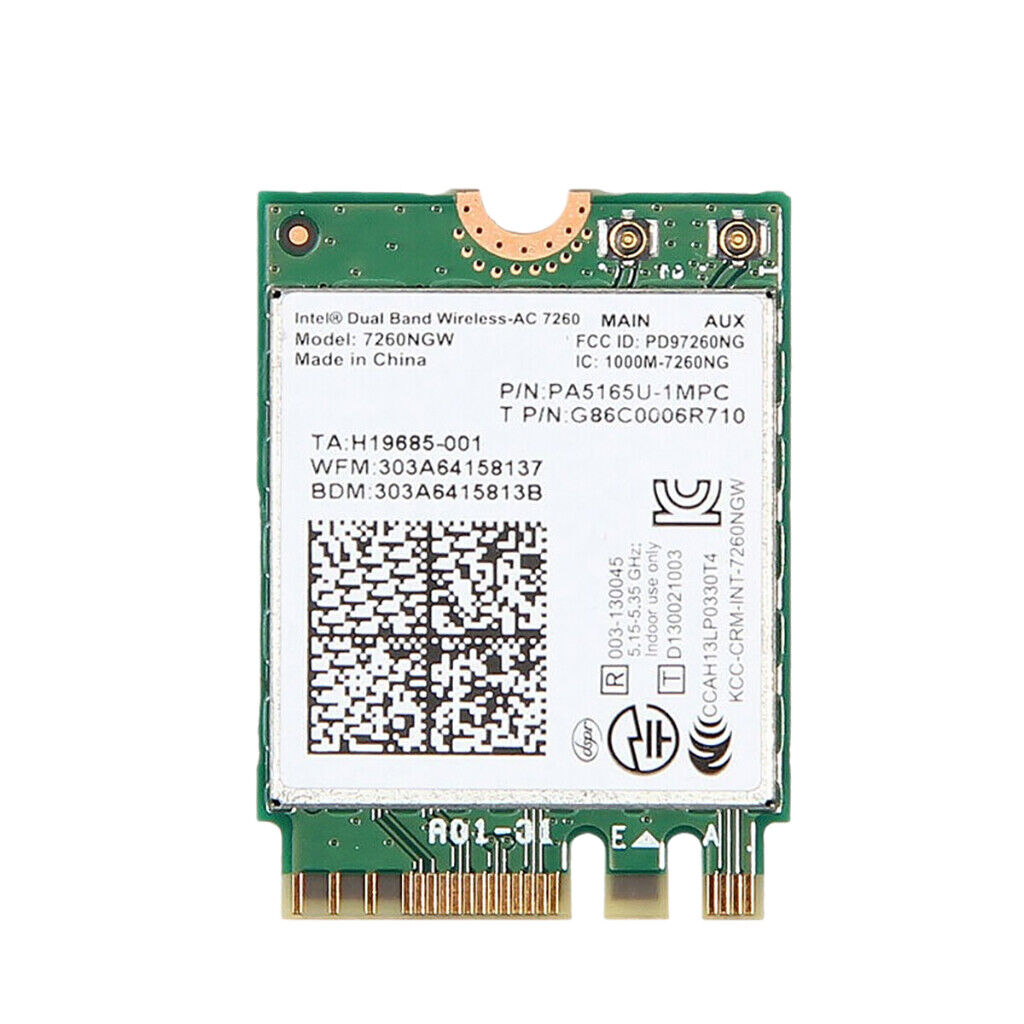 Gigabit M2 WIFI Network Card 4.0 Bluetooth 7260NGW AC 1200M 2.4G/5G Dual Band