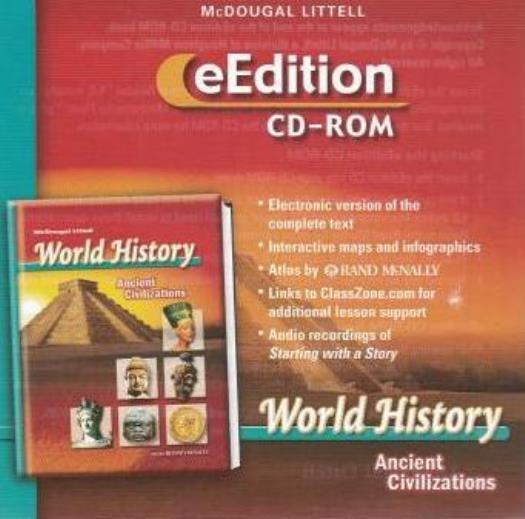 McDougal Littell World History Ancient Civilizations eEdition 2.0 PC MAC CD text