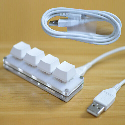 4-Key DIY USB Mini Mechanical Keyboard Keypad Custom Shortcut Macro Programmable