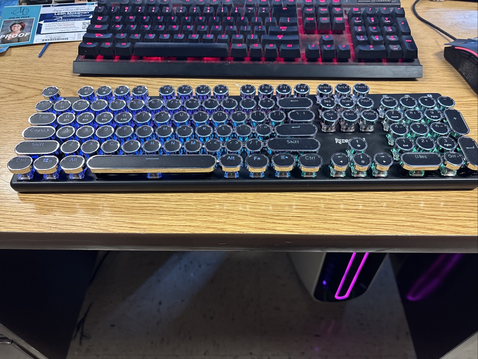 Red Dragon Mechanical Gaming Keyboard Type Writer RGB Backlit Wireless