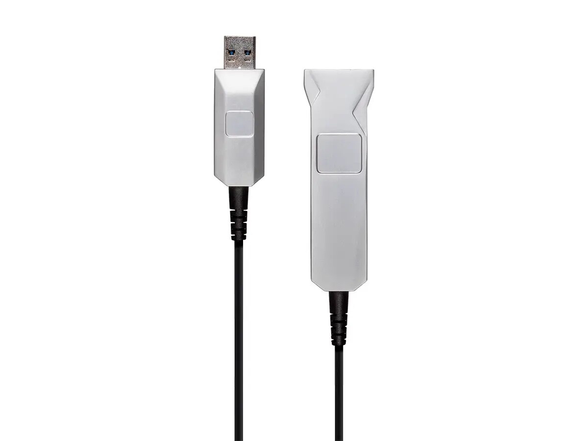 Monoprice SlimRun USB-A to Female 3.0 Extension Cable - Fiber Optic Black 33ft