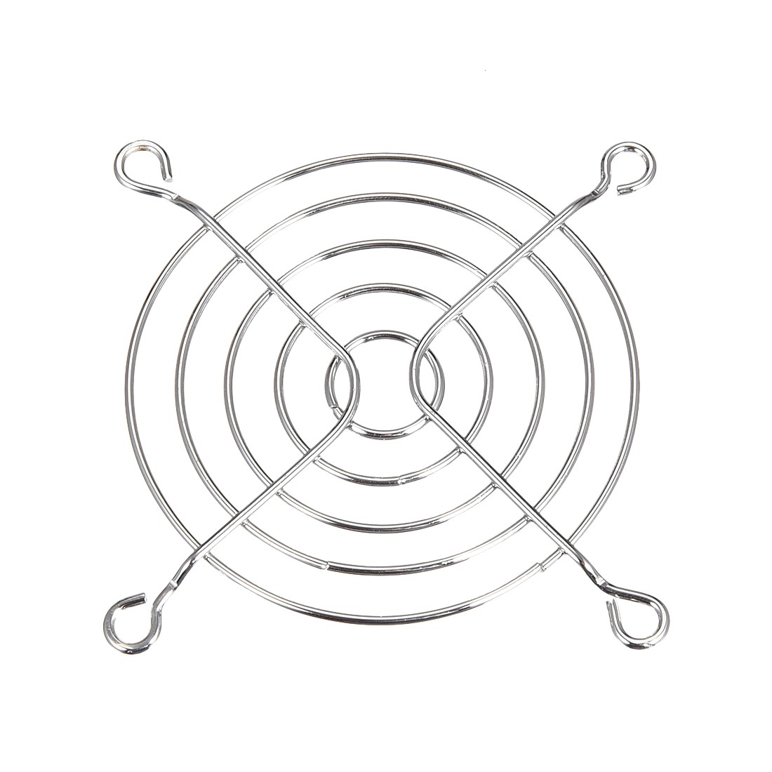 10Pcs Finger Guard Metal Fan Grill Protector for 80x80mm Case Fan Silver Tone