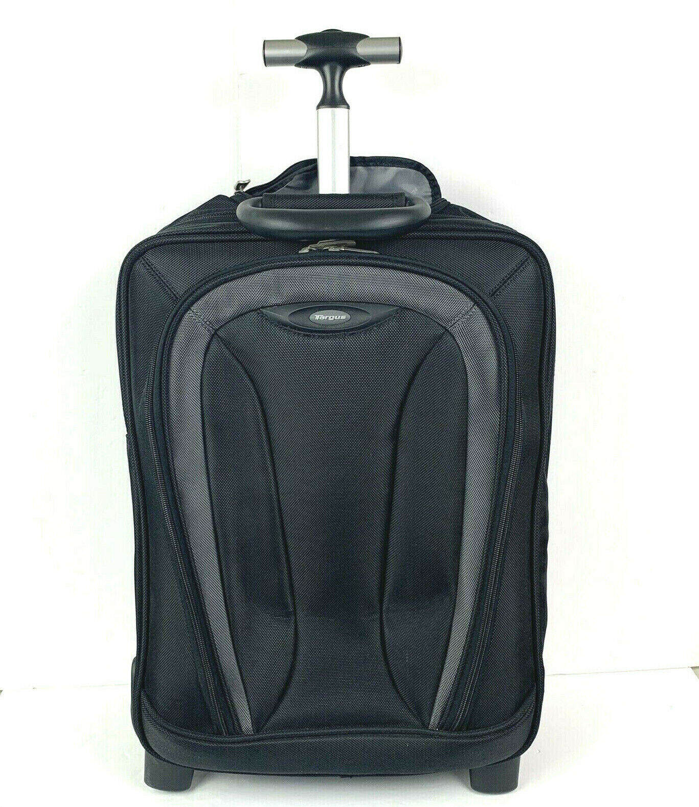 Targus Slim Vertical Roller Laptop Case Black Pockets Retractable Handle Bag