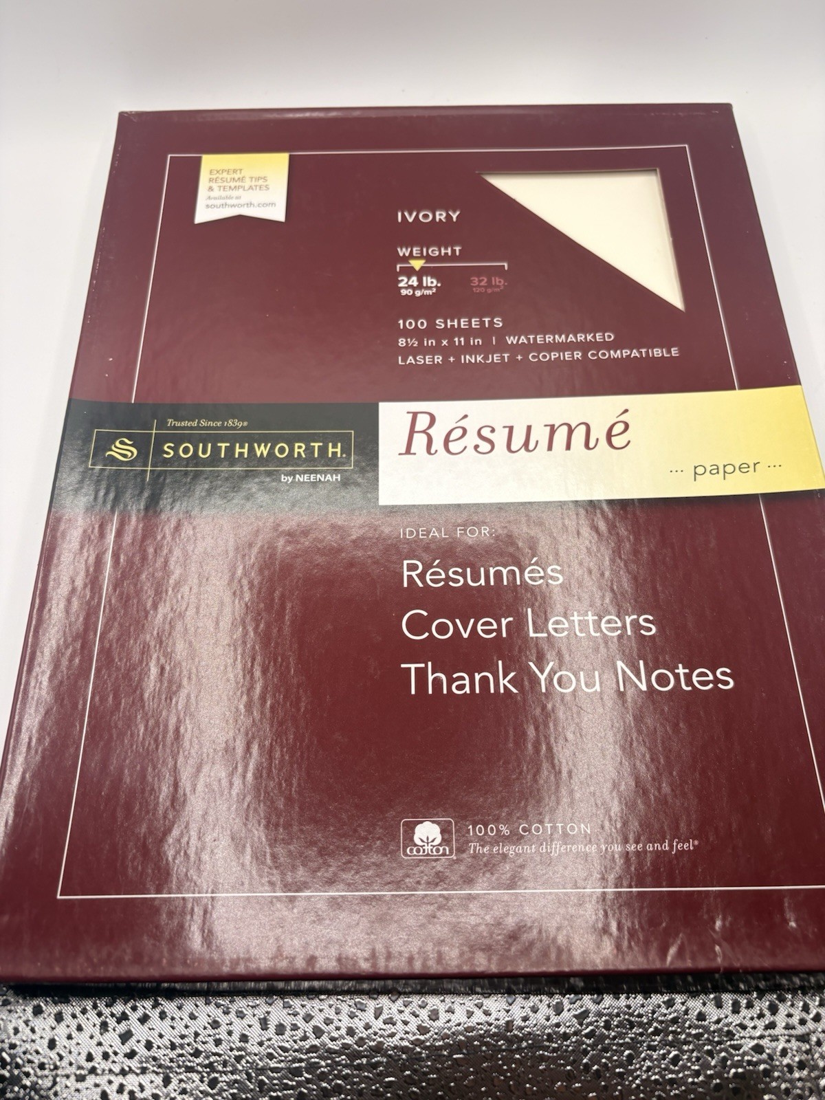 SOUTHWORTH SEALED PK Resume, Cover Letters Lot Of Two - Ivory 32, 100 Sheets