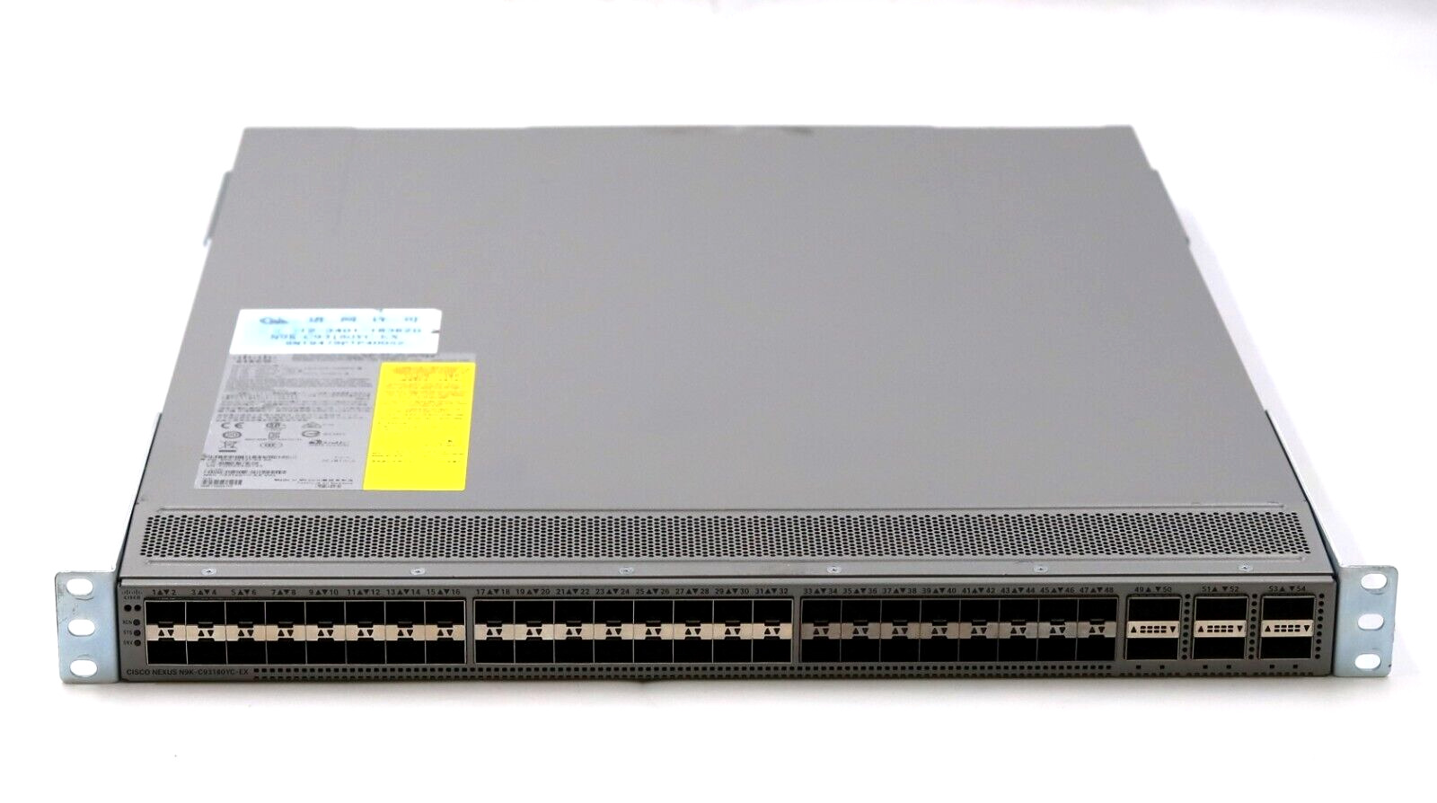 Cisco Nexus 9300 48-Port 25GbE SFP 6x100GbE QSFP Switch P/N: N9K-C93180YC-EX
