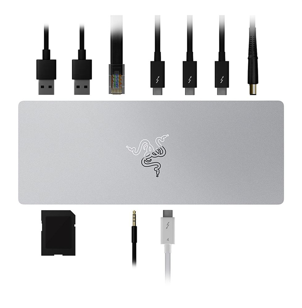Razer Thunderbolt 4 Dock Mercury Edition USB C Dock New Open Box (CI)