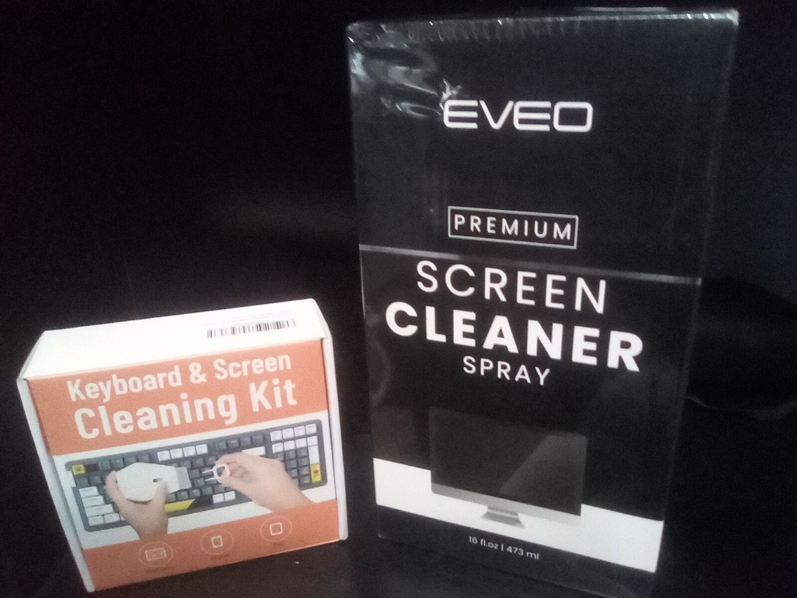 EVEO  PRO SCREEN CLEANER SPRAY  16oz PLUS Wecleno keyboard & Screen cleaning kit