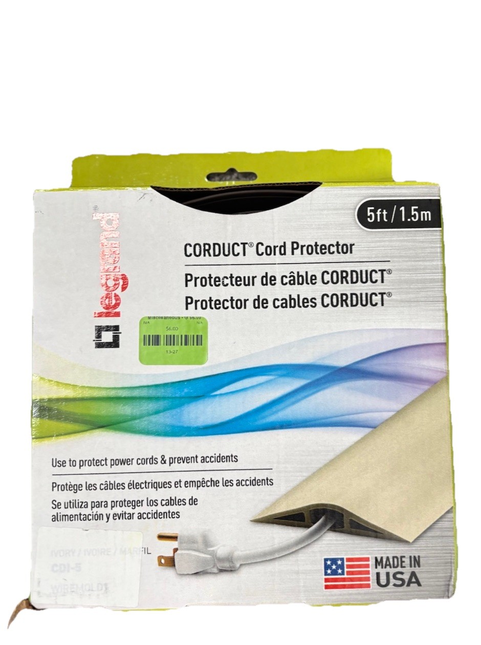 Legrand Corduct Overfloor Cord Protector (Wiremold CDI-5), 5 feet, Brown