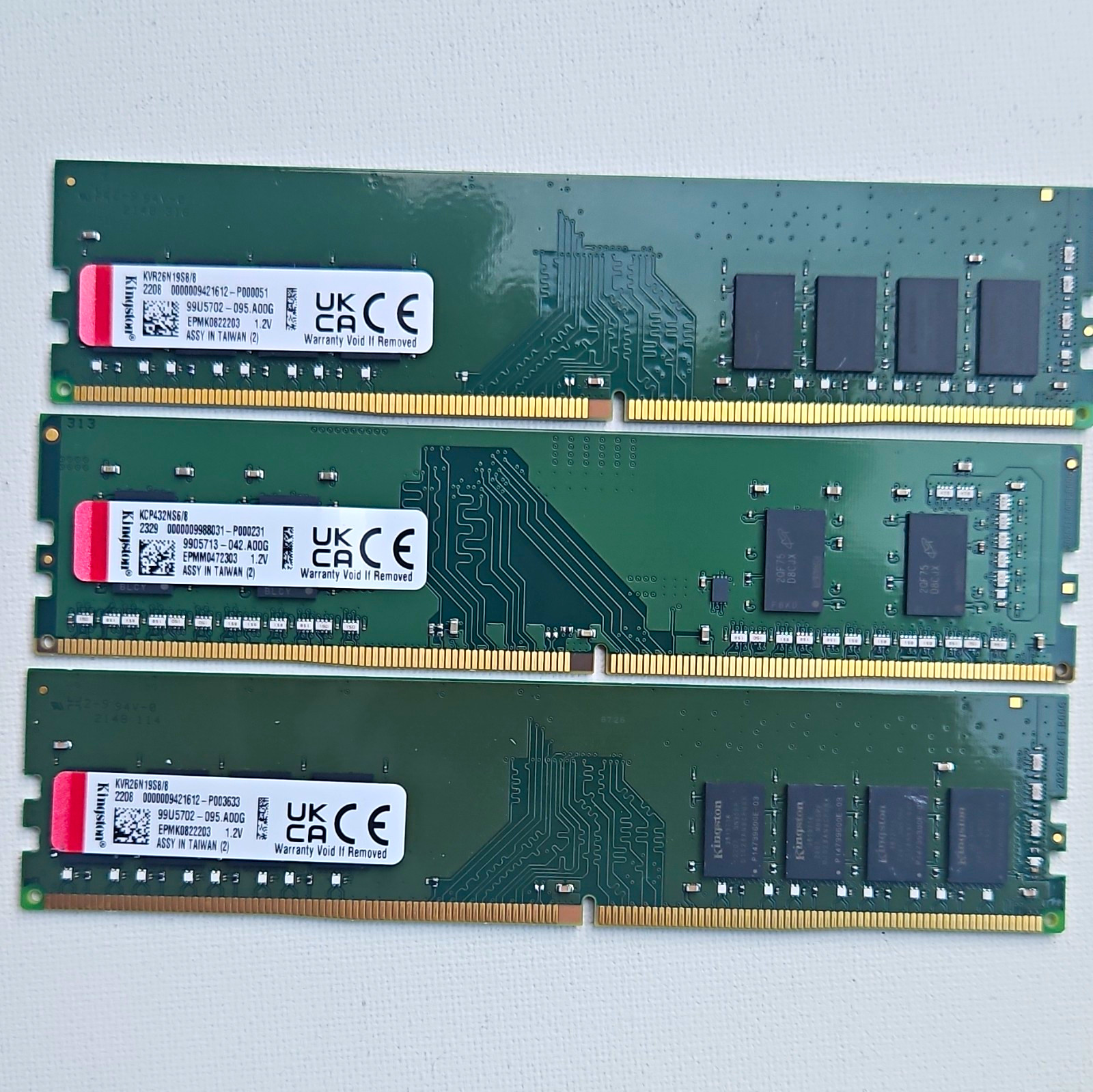 Kingston ValueRAM 24GB (3x8GB) DDR4-2666 PC4-21300 288-Pin DIMM Non-ECC