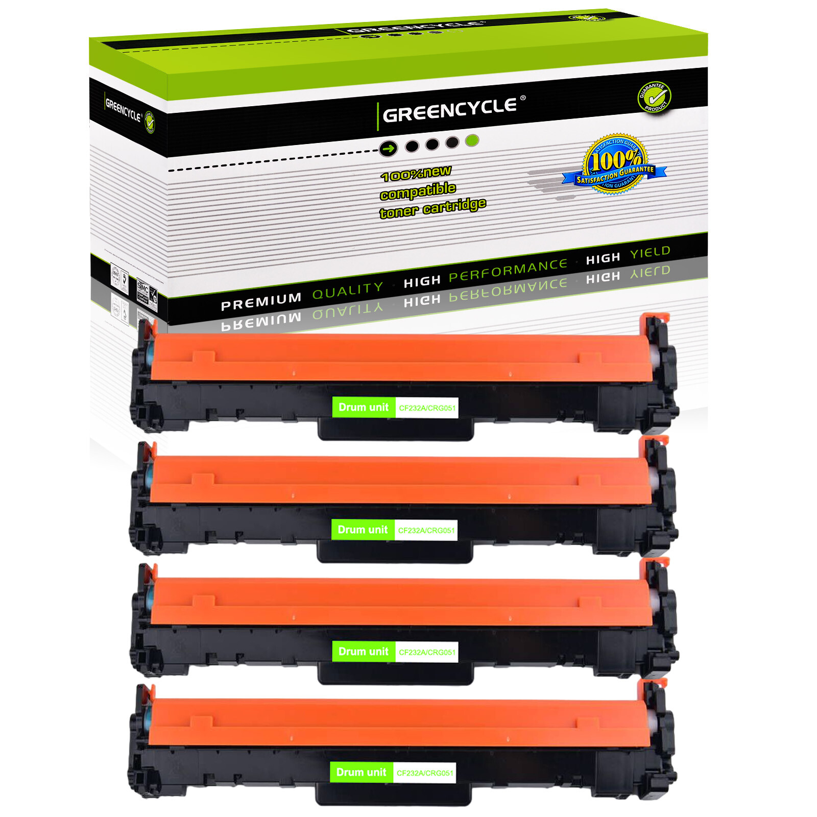 GREENCYCLE 4PK CF232A Drum For HP 32A 32X LaserJet Pro M227fdn M227fdw M227sdn