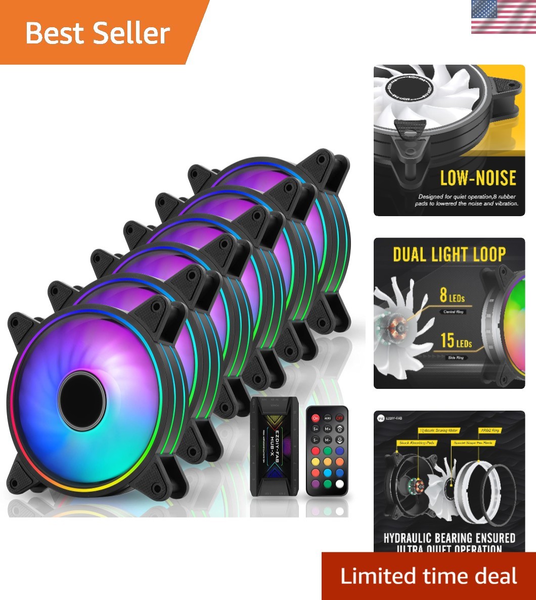 Moonlight 120mm RGB Case Fan 6 Pack