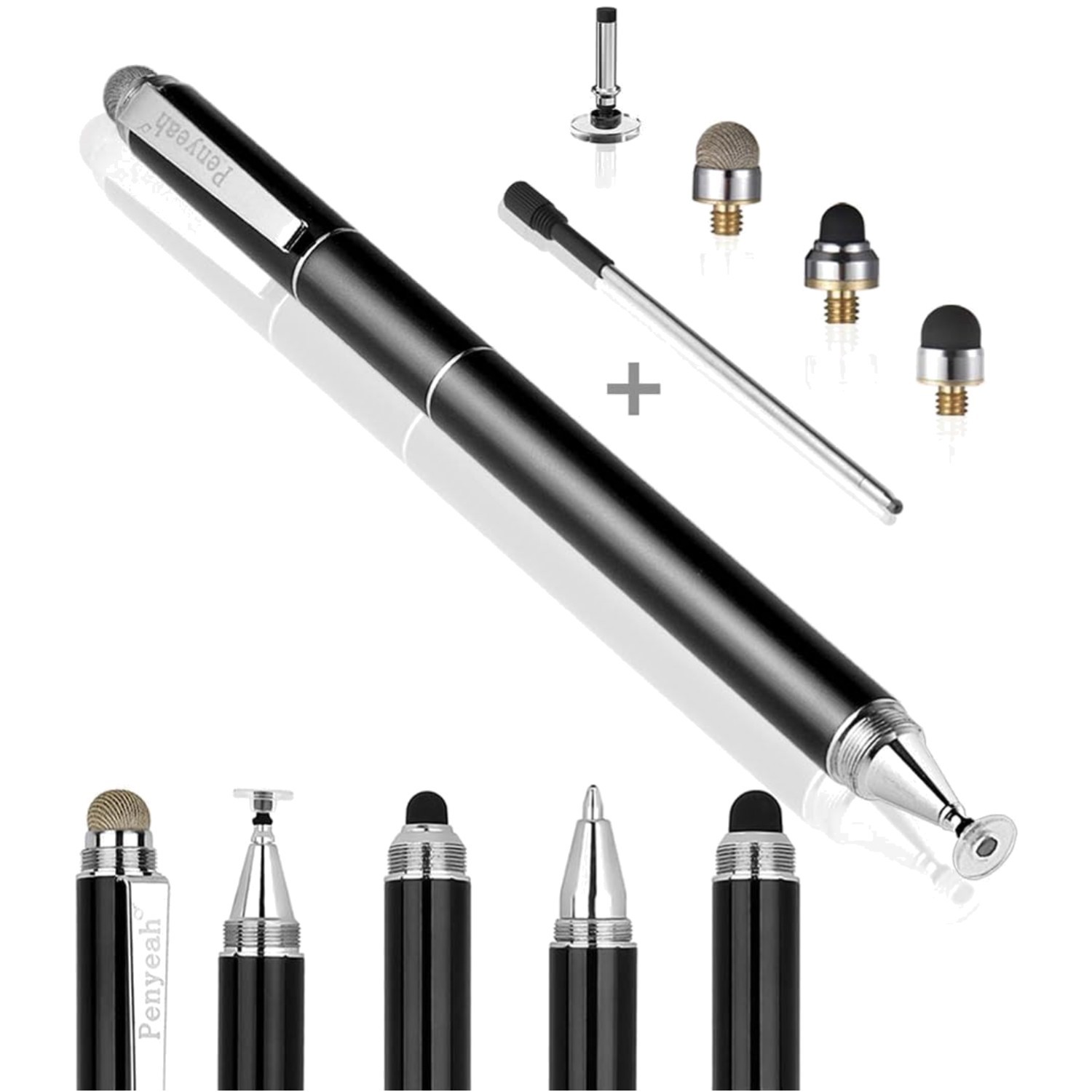Universal Stylus Pen with Replaceable Tips - Perfect for Tablets and Phones