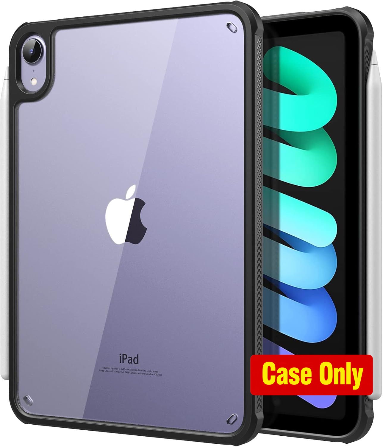 Ultra Slim Clear Case for iPad mini 6th Gen 8.3"/mini 7, Shock Absorbent TPU Cov