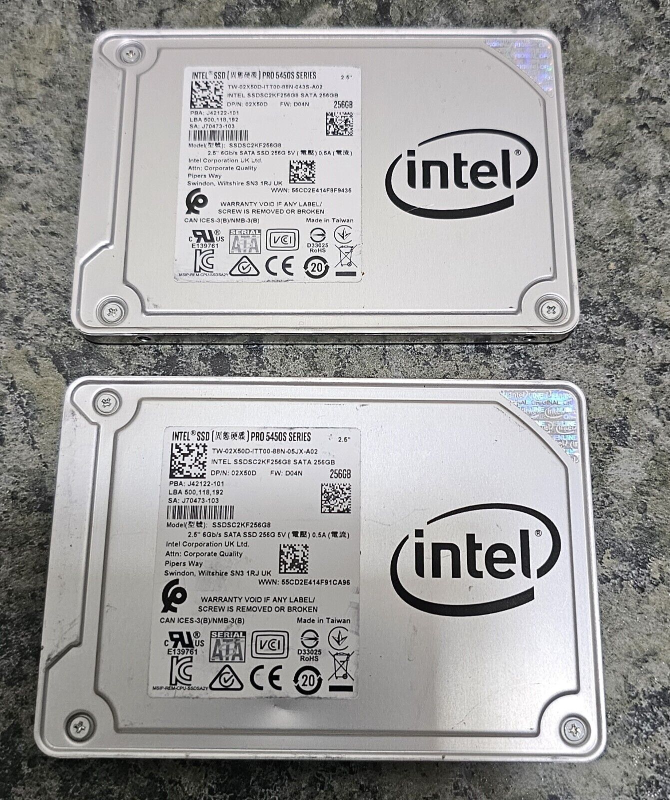 (Pair) Intel Pro 5450S 256GB 2.5\
