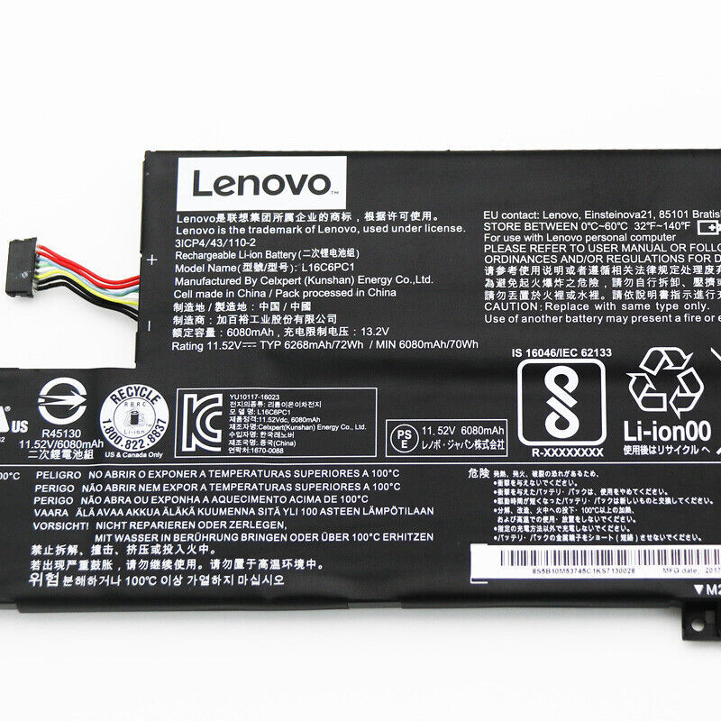 Genuine Battery L16C6PC1 L16M6PC1 For Lenovo Yoga 720-15IKB Sereis 5B10M53745
