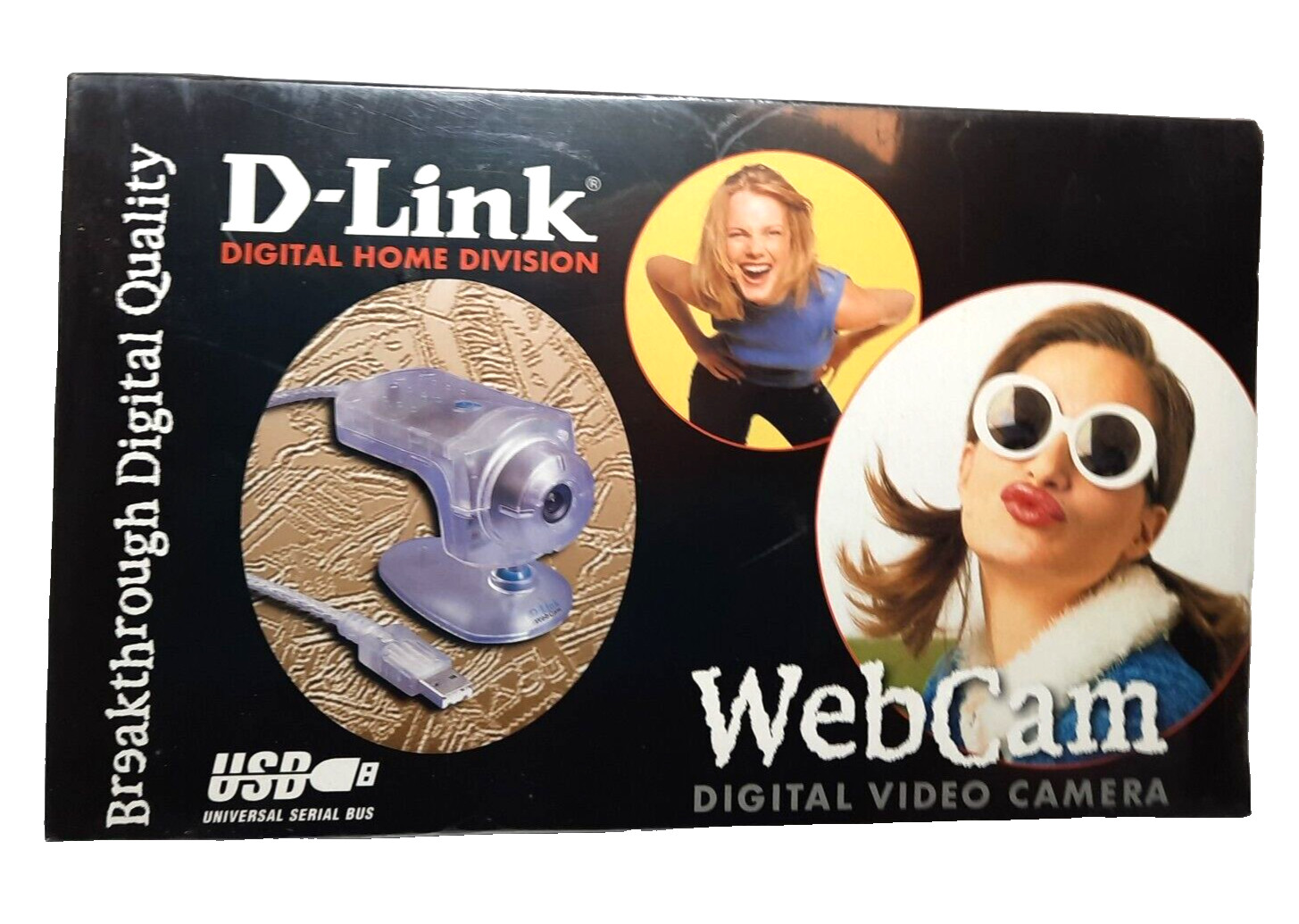 Vintage D-Link Webcam USB Digital Video Camera C-100 Windows 98/2000 *NEW Sealed