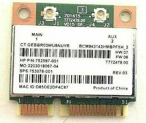 OEM - HP Stream 11-D010NR 11-P010NR 11-D 11-D010NR 752597-001 - 802.11n Half 216