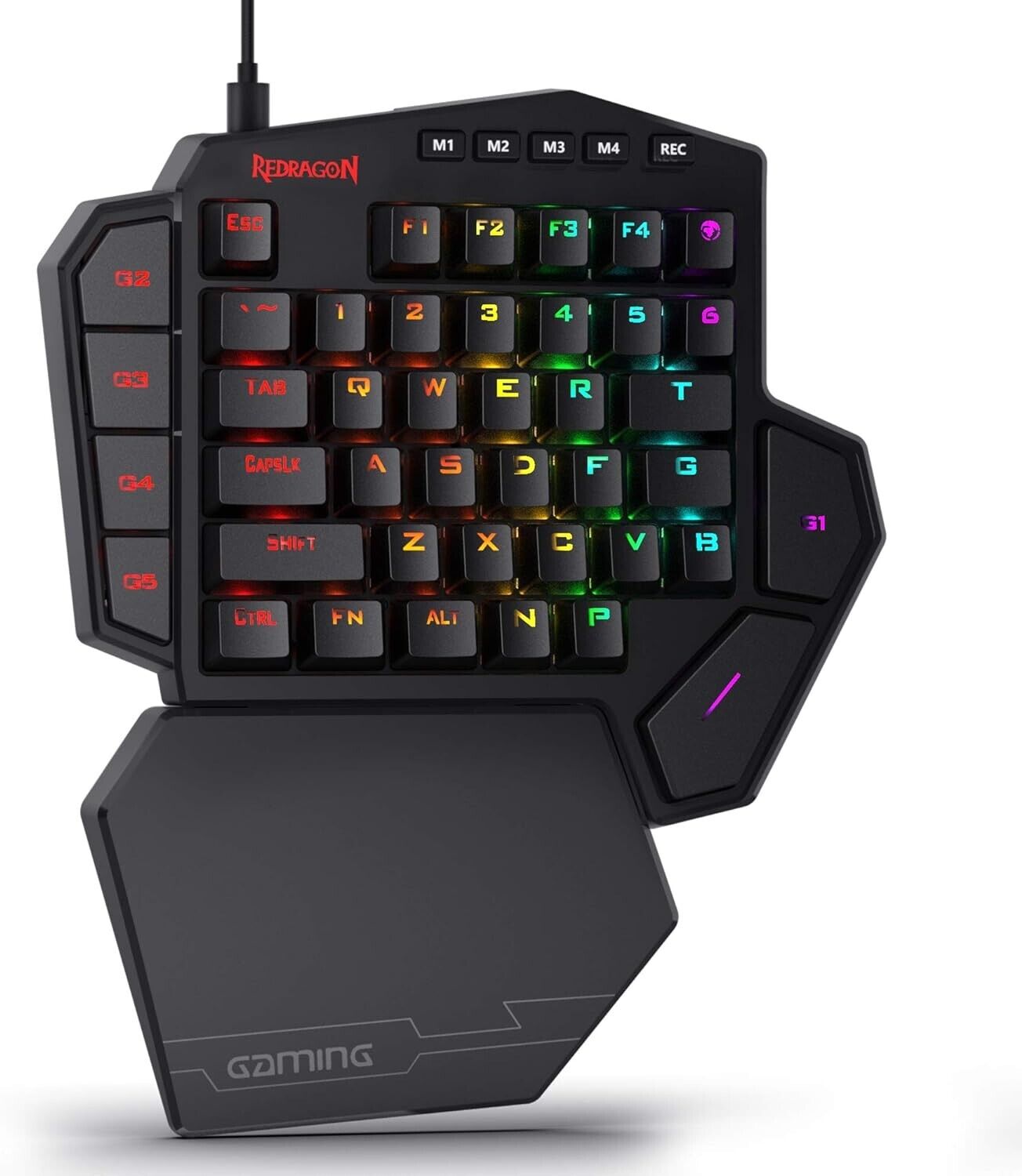Redragon K585 DITI One-Handed RGB Mechanical Gaming Keyboard, 42 Keys Type-C